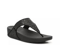 Shimma Wedge Glitter Sandal Black view
