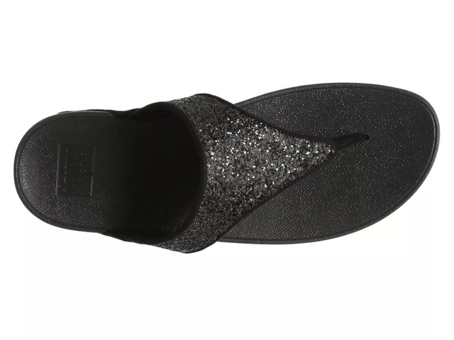 FitFlop Shimma Wedge Glitter Sandal - Free Shipping | DSW Fitflop Womens Shimma Glitter Toe-Post Sandals Size 11 M main image 0