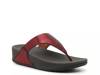 Lulu Lustra Wedge Sandal Dark Red Metallic view