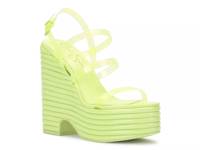 Cholena Wedge Sandal Lime Green view