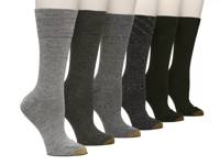Cambridge Men's Crew Socks - 6 Pack Grey/Black view