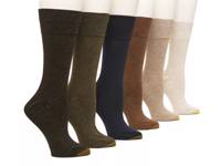 Cambridge Men's Crew Socks - 6 Pack Brown/Forest Green/Beige view