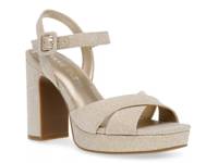 Zena Platform Sandal Platinum Gold view