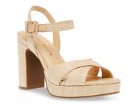 Zena Platform Sandal Beige Raffia view