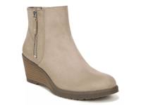 Chloe Wedge Bootie Ecru Fabric view