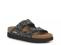Papillio by Birkenstock Arizona Platform Slide Sandal - Women's Black/Grey Leopard Print view