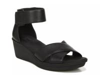 Riviera Wedge Sandal Black Leather view