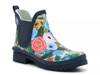 Rowan Rifle Paper Co. Chelsea Rain Boot Navy/Multicolor Floral Print view
