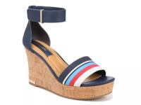 Clemens Cork Wedge Sandal Blue view