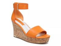Clemens Cork Wedge Sandal Orange view
