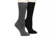 Waffle Men's Crew Socks - 2 Pack Charcoal/Black view