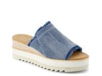 Diana Wedge Sandal Blue Denim Fabric view