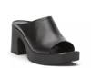 Faye Platform Sandal Black Leather view