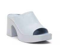Faye Platform Sandal Dusty Blue Leather view