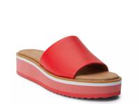 Jackie Platform Sandal Red Leather view