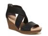 Barton Band Wedge Sandal Black Synthetic view