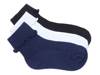 Uniform Turncuff Kids' Ankle Socks - 3 Pack Black/White/Navy view
