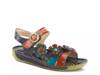 Ajva Platform Sandal Navy Multicolor view