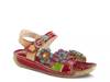 Ajva Platform Sandal Red Multicolor view