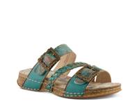 Astra Platform Sandal Teal/Multicolor view