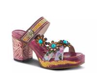 Ginevra Platform Sandal Plum Purple Multicolor view