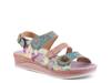 Sumacah Platform Sandal Purple/Blue/Yellow view