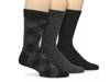 Patterned Crew Socks - 3 Pack Black view