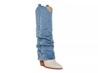 Lassy Foldover Western Boot Blue Denim view