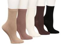 Neutrals Waffle Women's Crew Socks - 5 Pack Multicolor view