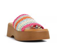 Yassu Wedge Sandal Coral view