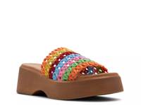 Yassu Wedge Sandal Bright Multicolor Crochet view