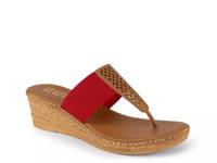 Aston Wedge Sandal Red view