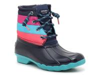 Saltwater Duck Boot - Kids' Navy/Magenta/Coral Color Block view