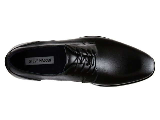 steve madden mens black dress shoes MEN'S STEVE MADDEN LEDGER BLACK LEATHER DRESS SHOE – Omars Shoes