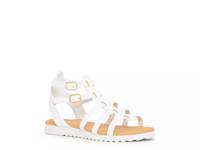 Track Sole Gladiator Sandal - Kids' White view