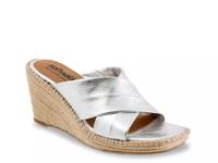 Hastings Espadrille Wedge Sandal Silver Metallic Leather view