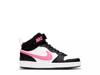 Court Borough Mid 2 Sneaker - Kids' Black/Pink view
