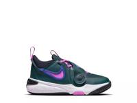 Team Hustle D 11 Basketball Sneaker - Kids' Green/Pink view