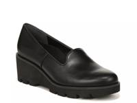Willa Wedge Loafer Black Leather view