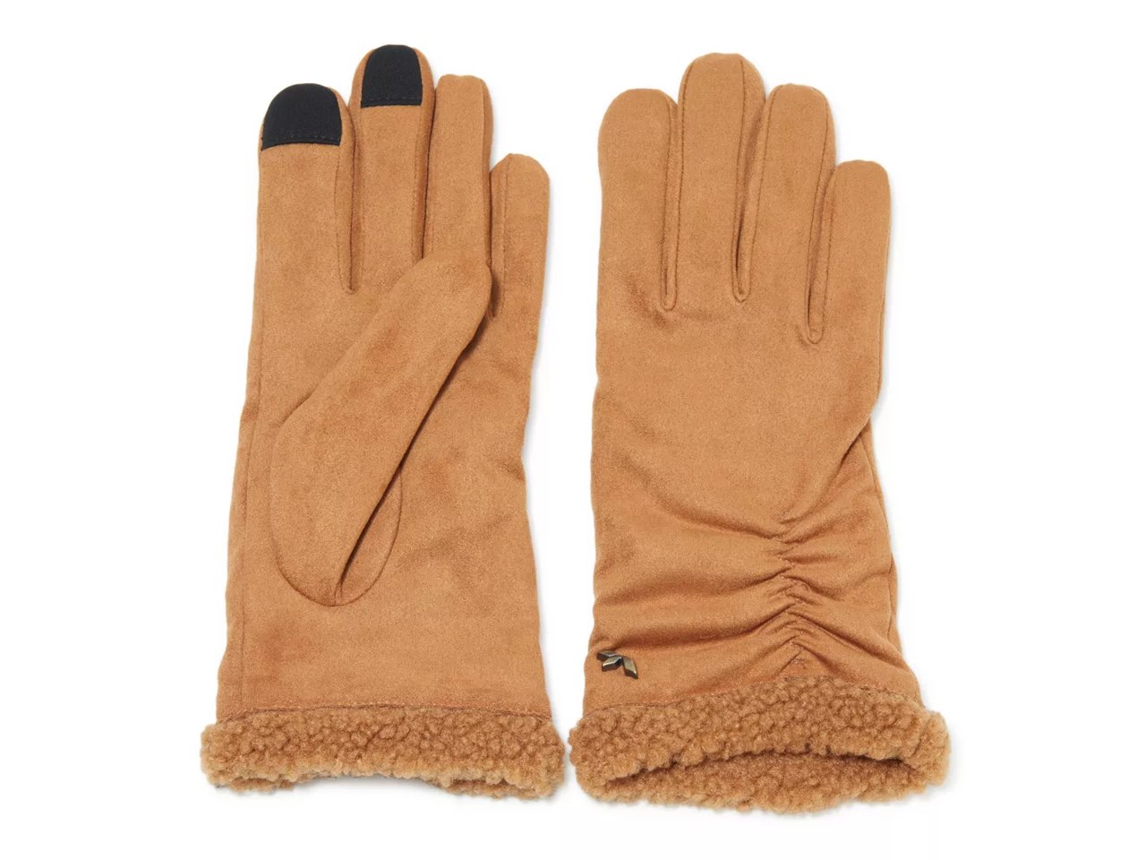 Fuzzy Ruched Touch Screen Gloves