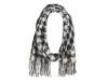 Fringe Scarf Black/White Houndstooth Print view