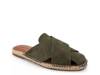Halley Espadrille Mule Olive Green Suede view