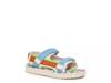 Alligator T-Strap Sandal - Kids' Off White/Multicolor view