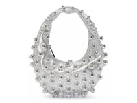 Aleck Mini Hobo Bag Silver Metallic Leather view