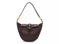 Maecy Leather Shoulder Bag Dark Plum view