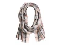 Brushed Plaid Scarf Off White/Black/Brown view