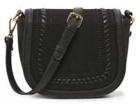 Whipstitch Saddle Crossbody Bag Black view