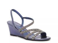 Frivolous Wedge Sandal Navy Metallic view