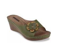 Naples Wedge Sandal Green view