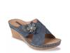 Selly Wedge Sandal Navy view